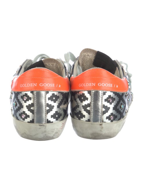 Golden Goose Leather Printed Sneakers