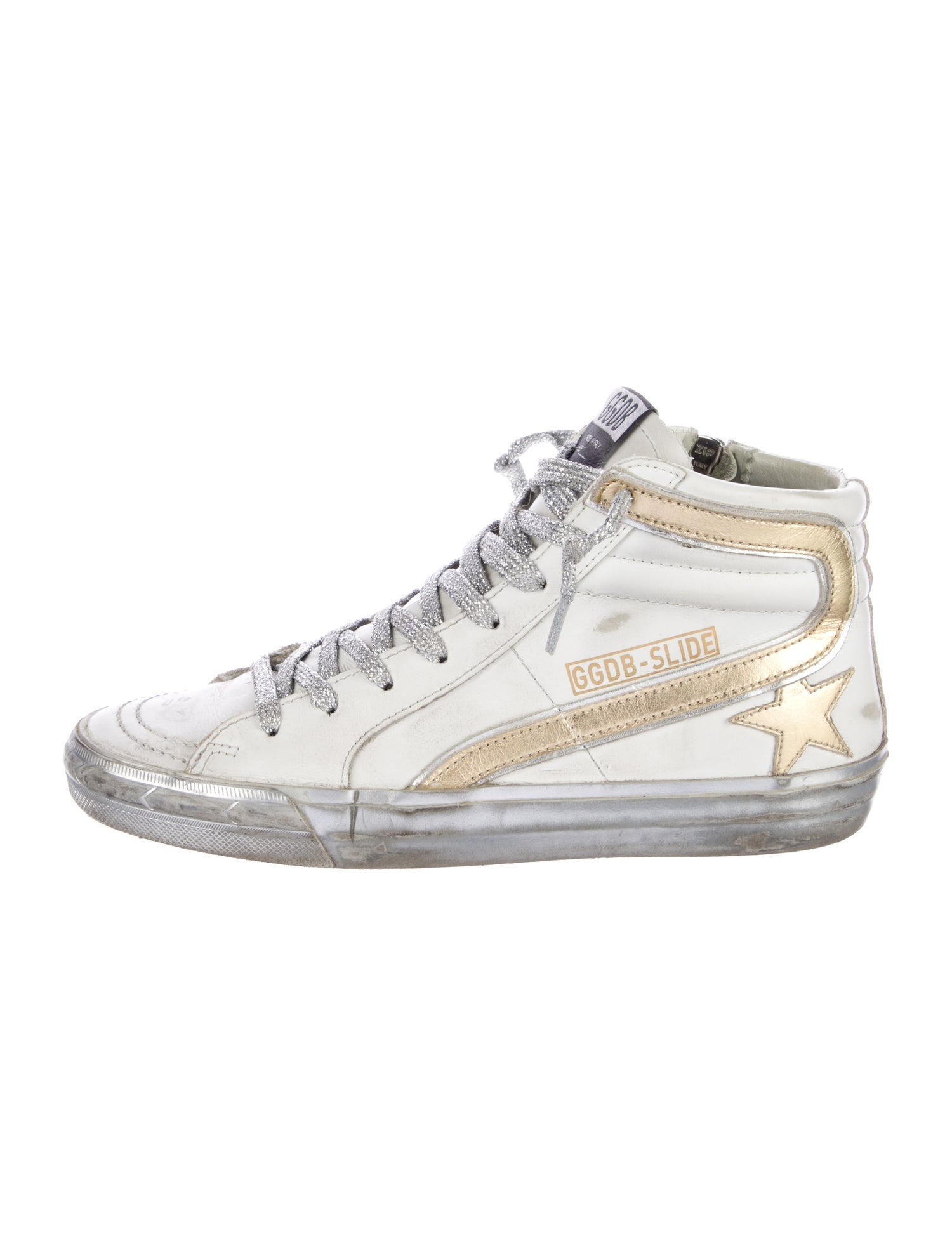Golden Goose Leather Distressed Accents Sneakers