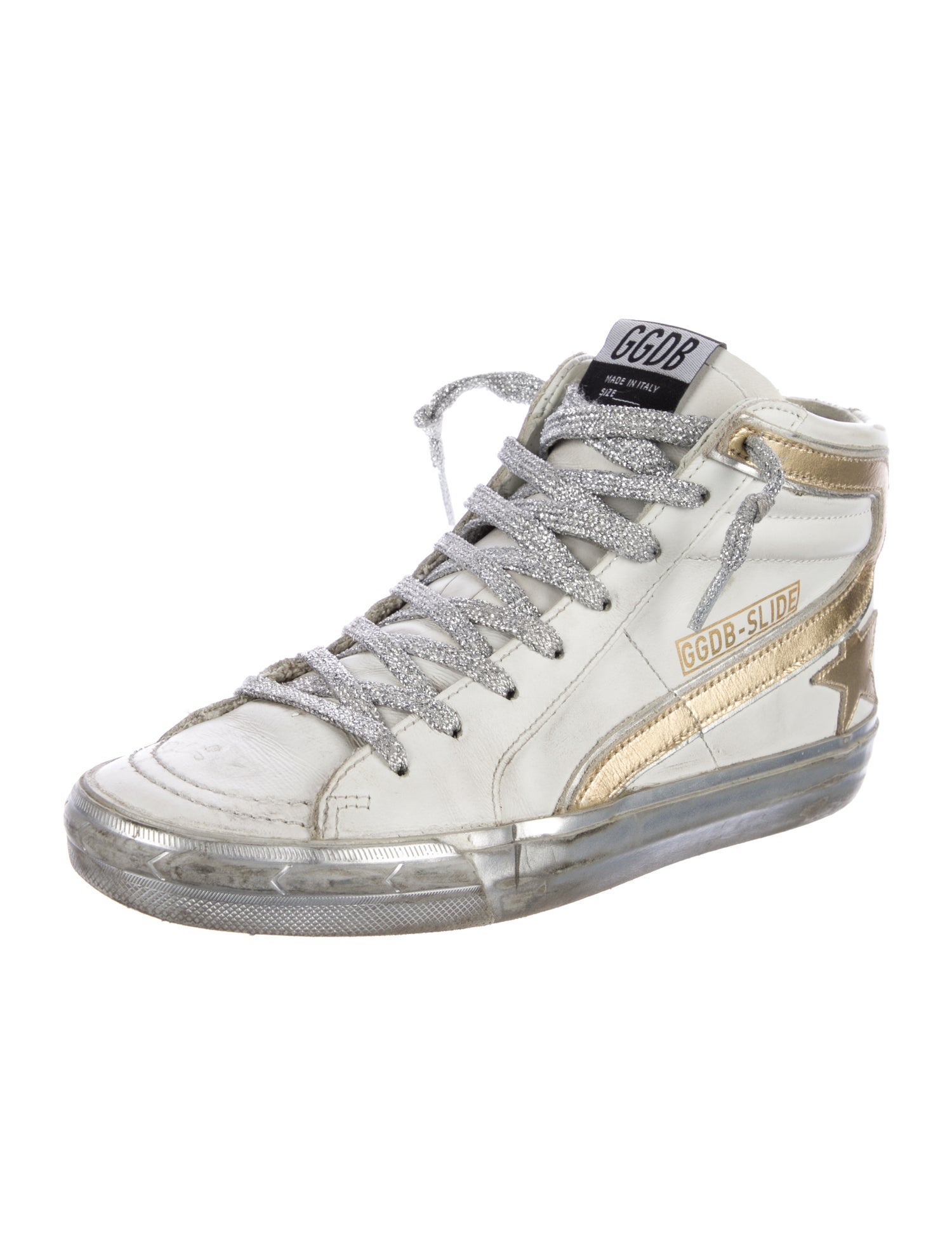 Golden Goose Leather Distressed Accents Sneakers