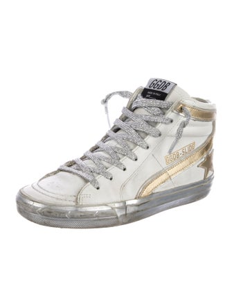 Golden Goose Leather Distressed Accents Sneakers