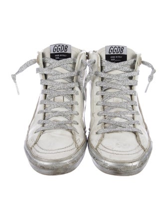 Golden Goose Leather Distressed Accents Sneakers