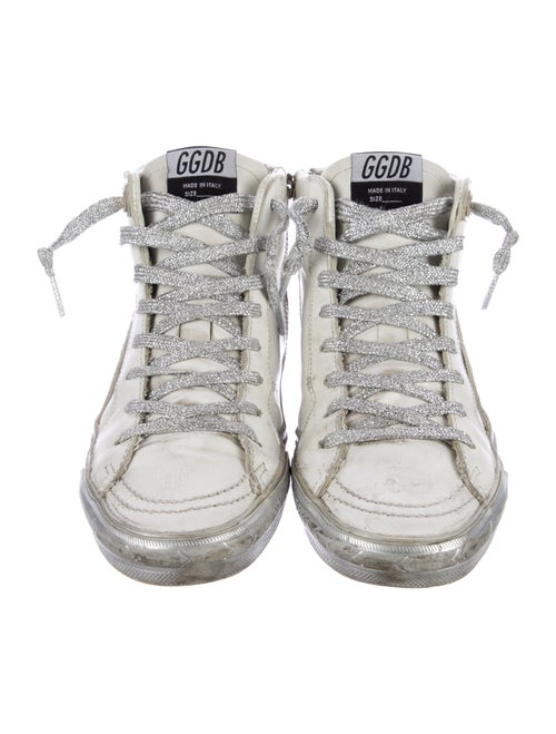 Golden Goose Leather Distressed Accents Sneakers