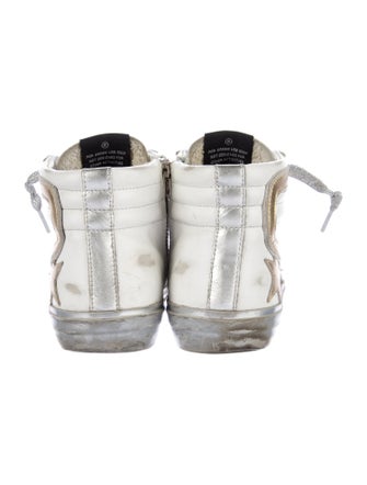 Golden Goose Leather Distressed Accents Sneakers