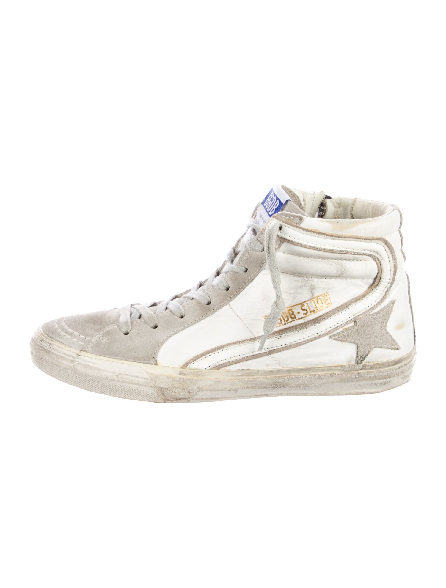 Golden Goose Leather Colorblock Pattern Sneakers