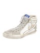 Golden Goose Leather Colorblock Pattern Sneakers