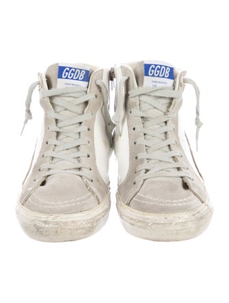 Golden Goose Leather Colorblock Pattern Sneakers