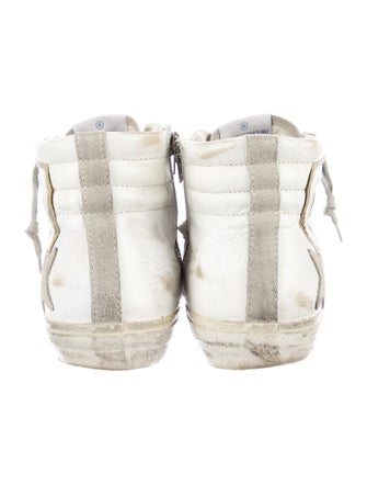 Golden Goose Leather Colorblock Pattern Sneakers