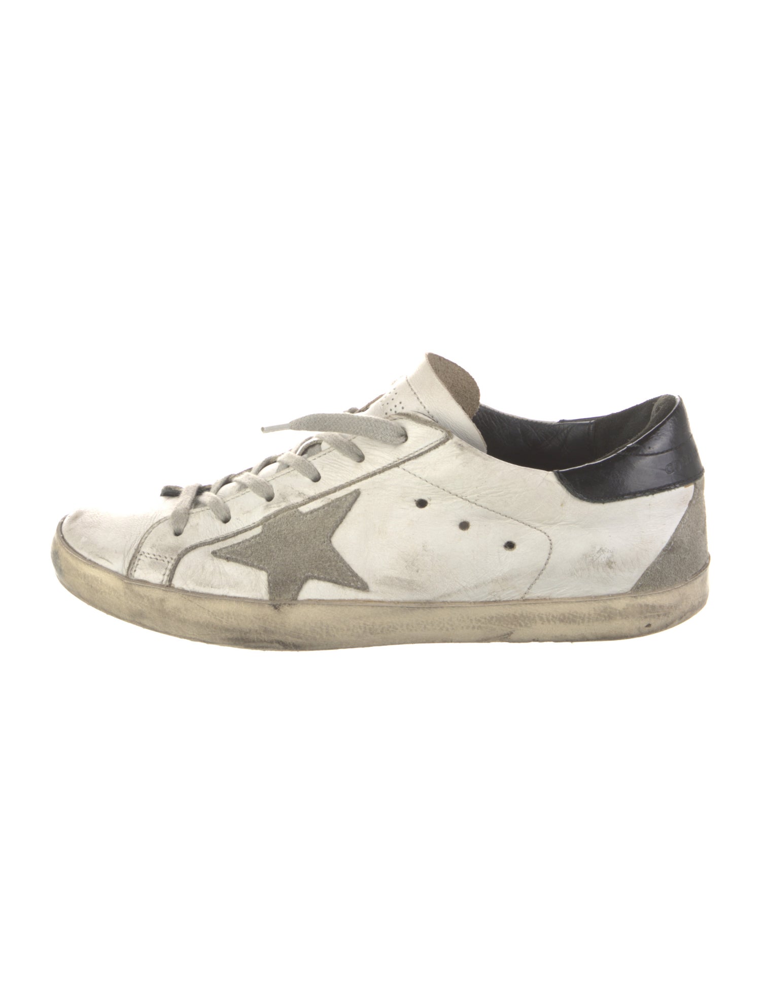 Golden Goose Leather Printed Sneakers