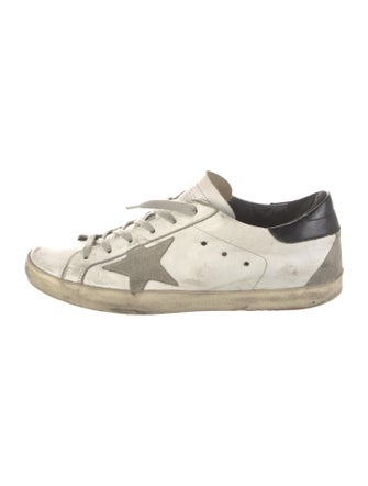 Golden Goose Leather Printed Sneakers