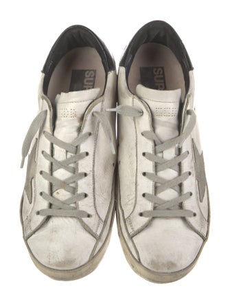 Golden Goose Leather Printed Sneakers