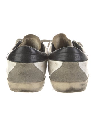 Golden Goose Leather Printed Sneakers