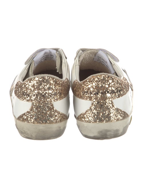 Golden Goose Leather Glitter Accents Sneakers