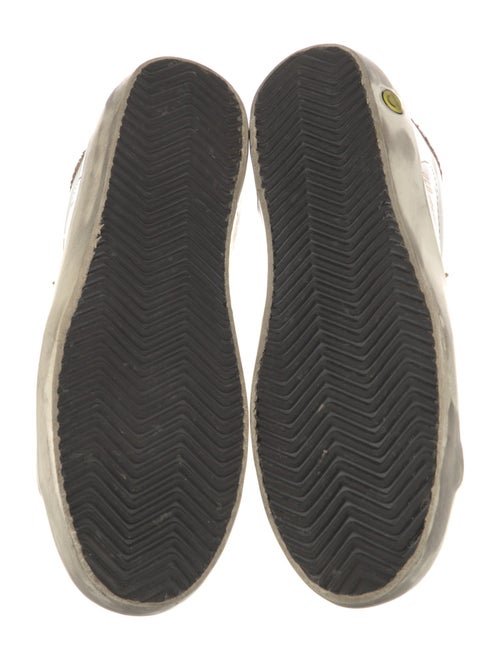 Golden Goose Leather Glitter Accents Sneakers