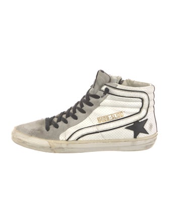 Golden Goose Leather Distressed Accents Sneakers