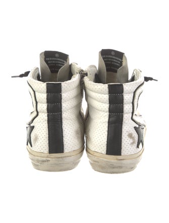 Golden Goose Leather Distressed Accents Sneakers