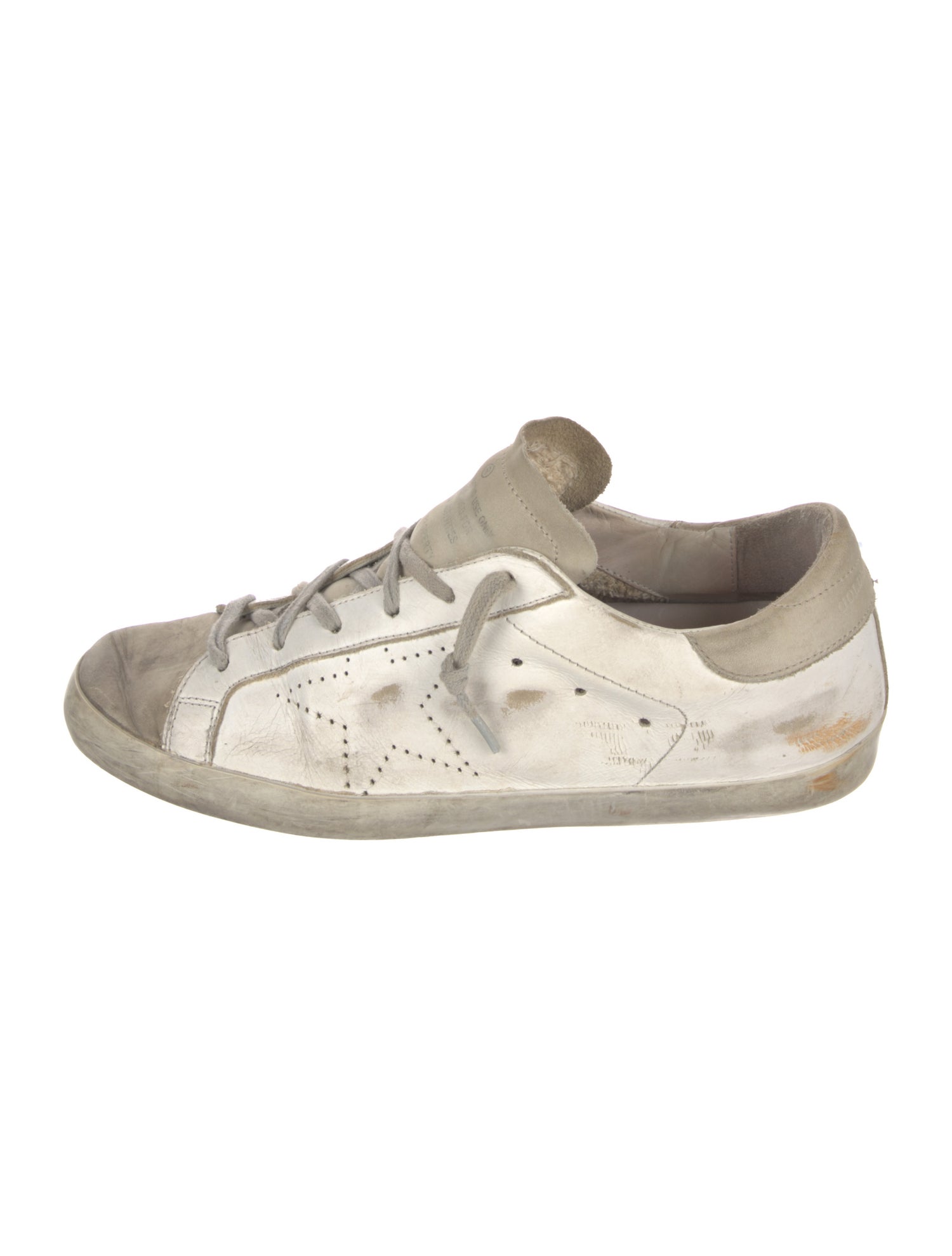 Golden Goose Leather Printed Sneakers