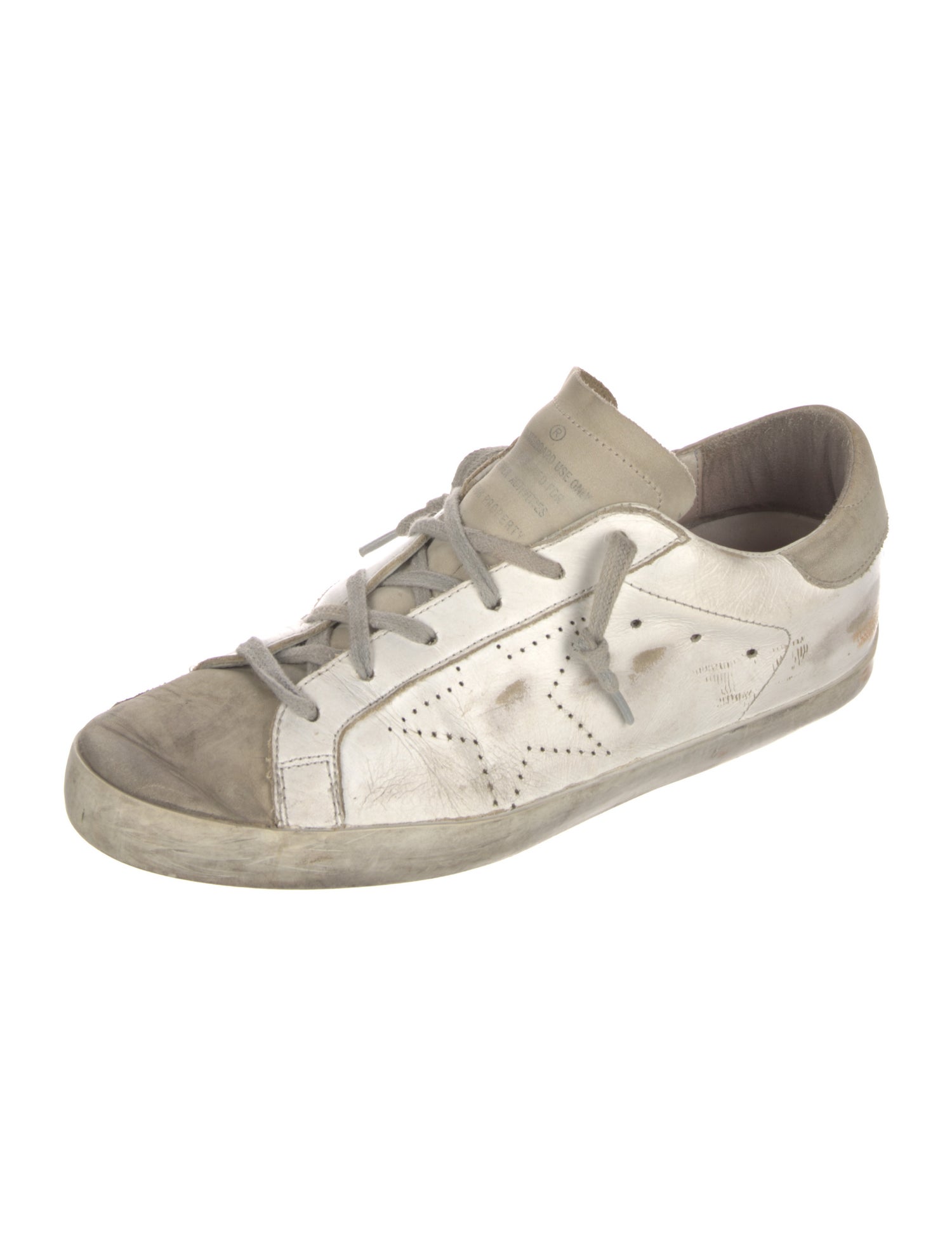 Golden Goose Leather Printed Sneakers