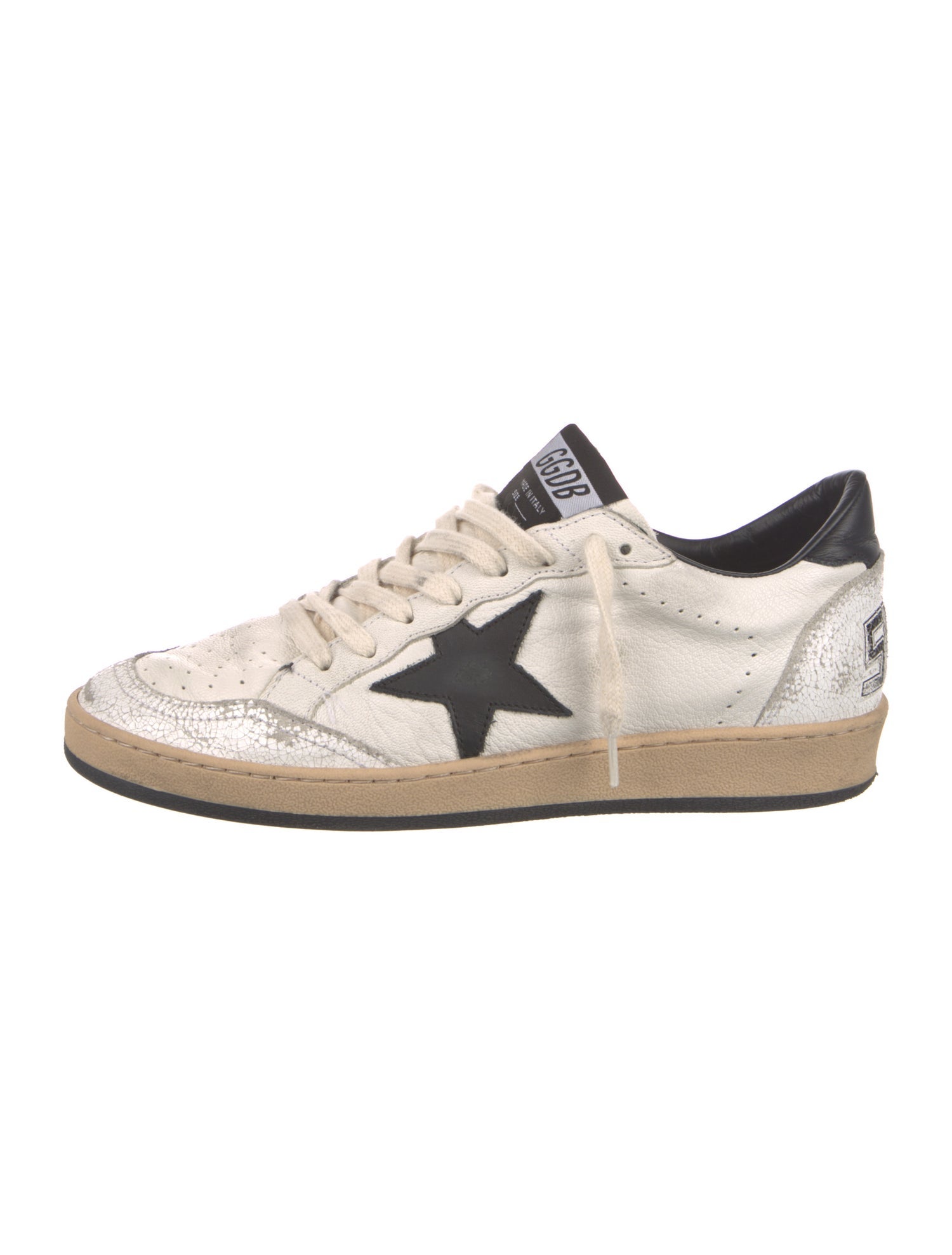 Golden Goose Leather Printed Sneakers