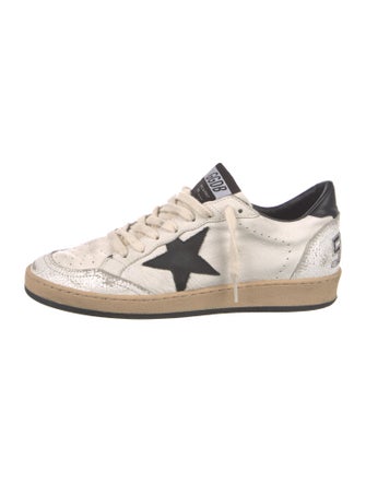 Golden Goose Leather Printed Sneakers