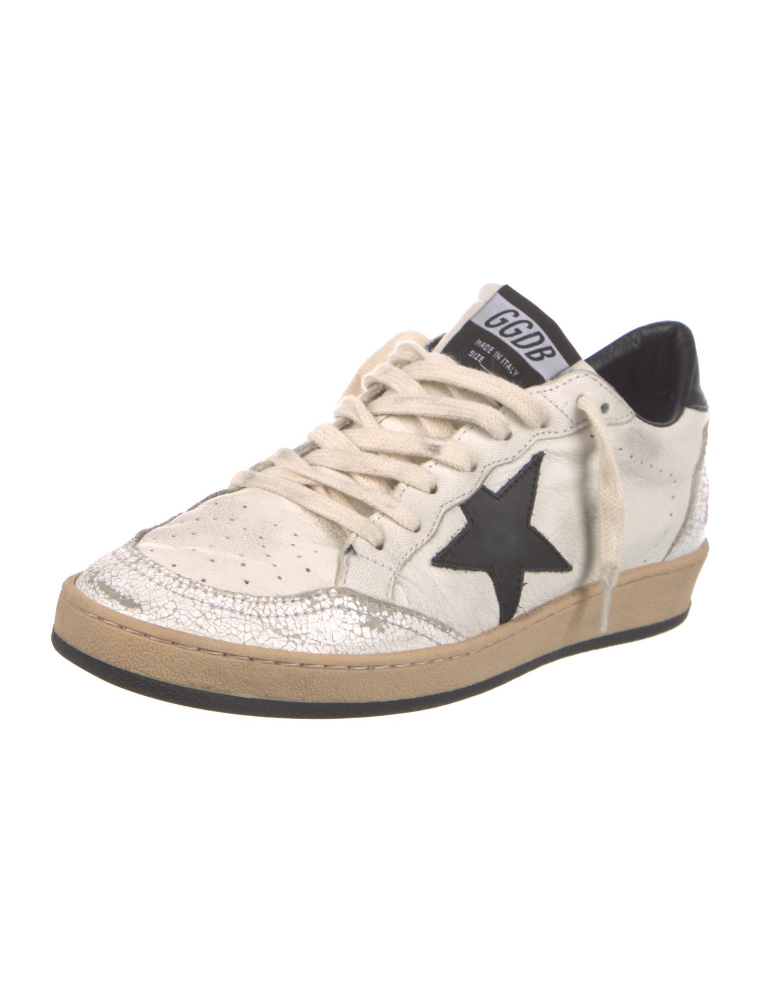 Golden Goose Leather Printed Sneakers