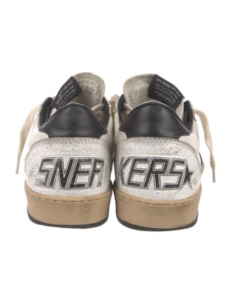 Golden Goose Leather Printed Sneakers