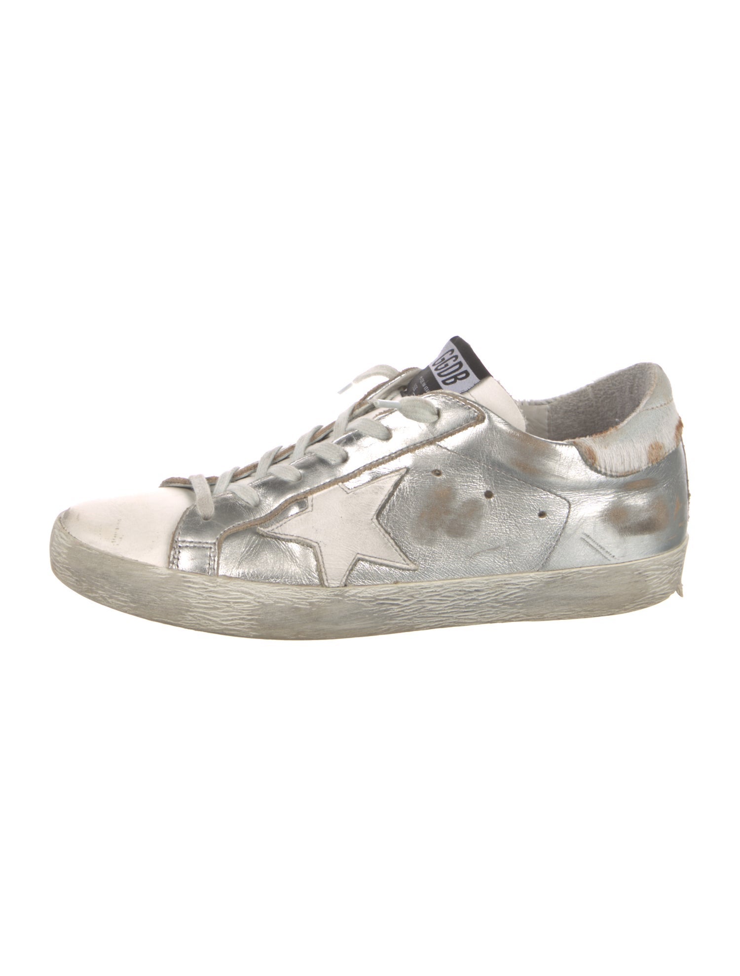 Golden Goose Leather Distressed Accents Sneakers