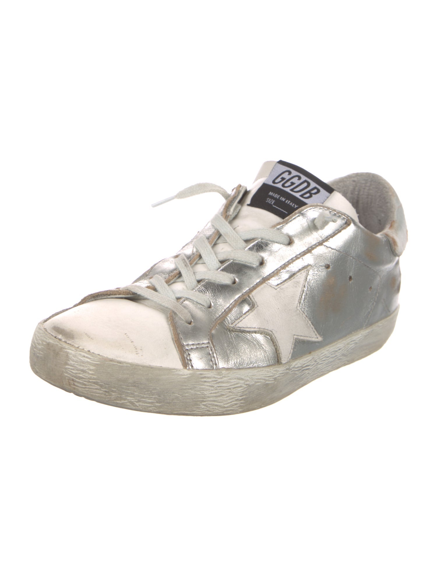 Golden Goose Leather Distressed Accents Sneakers