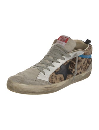 Golden Goose Ponyhair Animal Print Sneakers