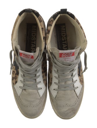 Golden Goose Ponyhair Animal Print Sneakers