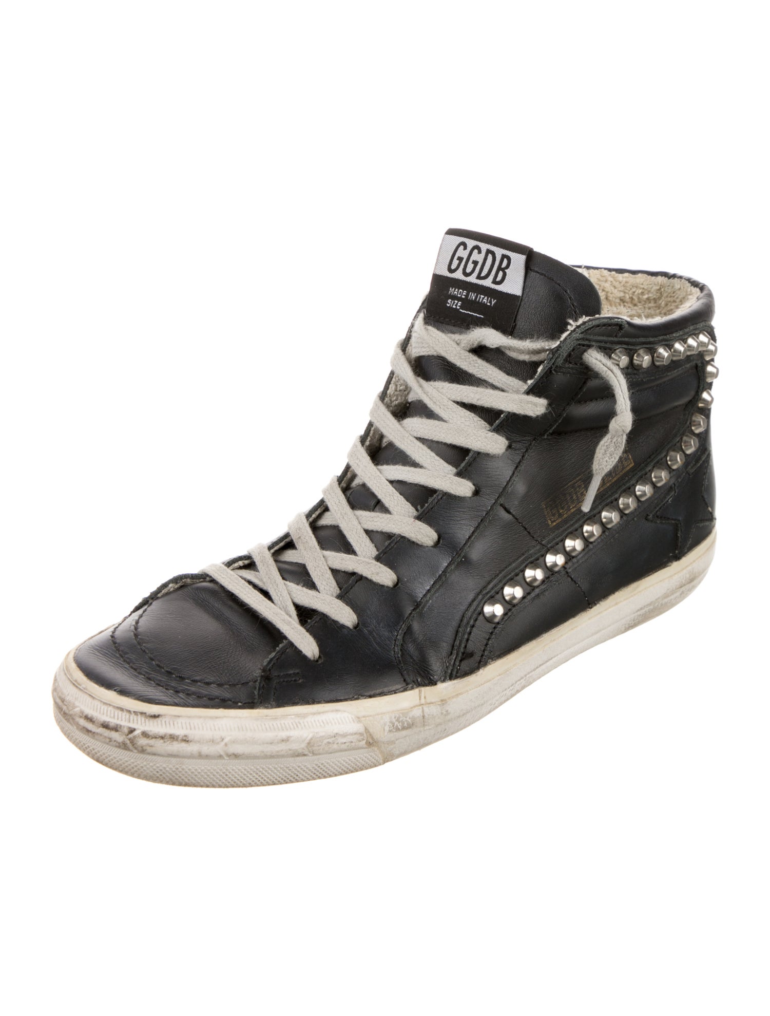 Golden Goose Leather Printed Sneakers