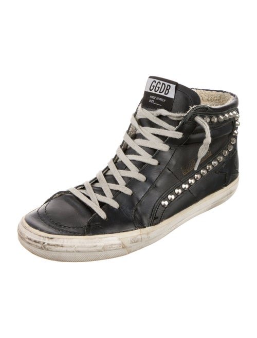 Golden Goose Leather Printed Sneakers
