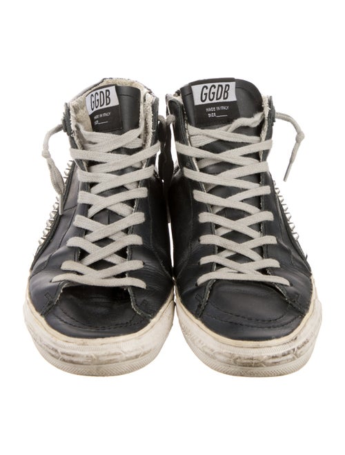 Golden Goose Leather Printed Sneakers
