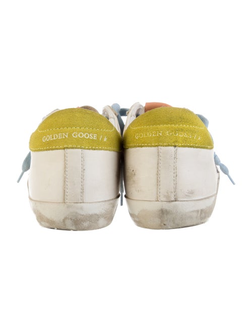 Golden Goose Leather Glitter Accents Sneakers