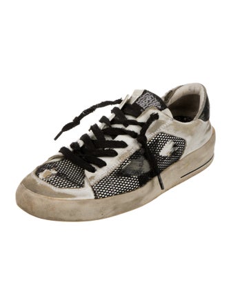 Golden Goose Leather Colorblock Pattern Sneakers