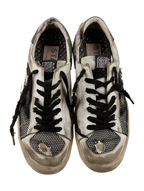 Golden Goose Leather Colorblock Pattern Sneakers