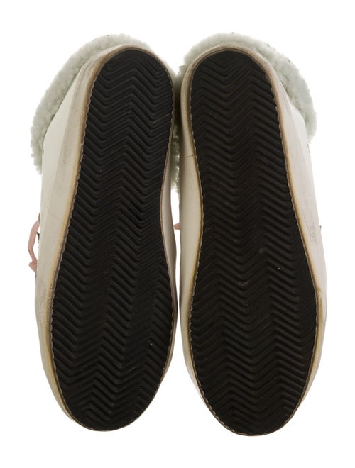 Golden Goose Leather Glitter Accents Sneakers