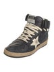 Golden Goose Leather Graphic Print Wedge Sneakers
