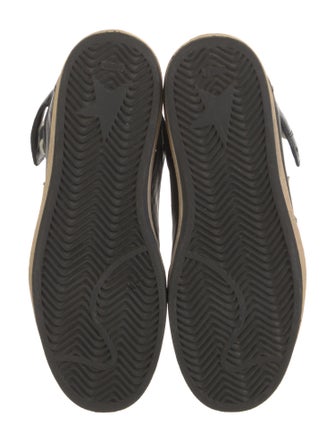 Golden Goose Leather Graphic Print Wedge Sneakers