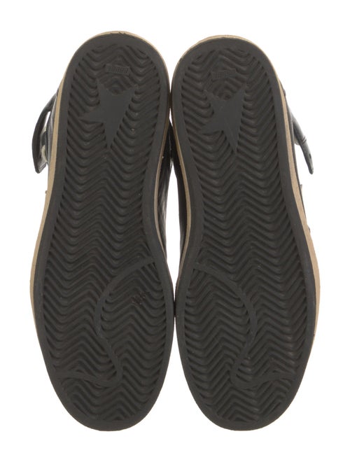 Golden Goose Leather Graphic Print Wedge Sneakers