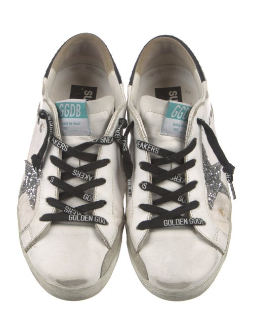 Golden Goose Leather Printed Sneakers