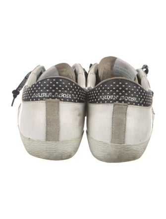 Golden Goose Leather Printed Sneakers