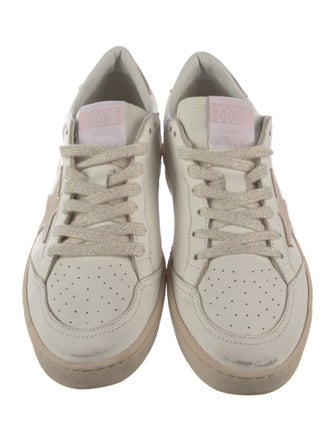 Golden Goose Leather Distressed Accents Sneakers