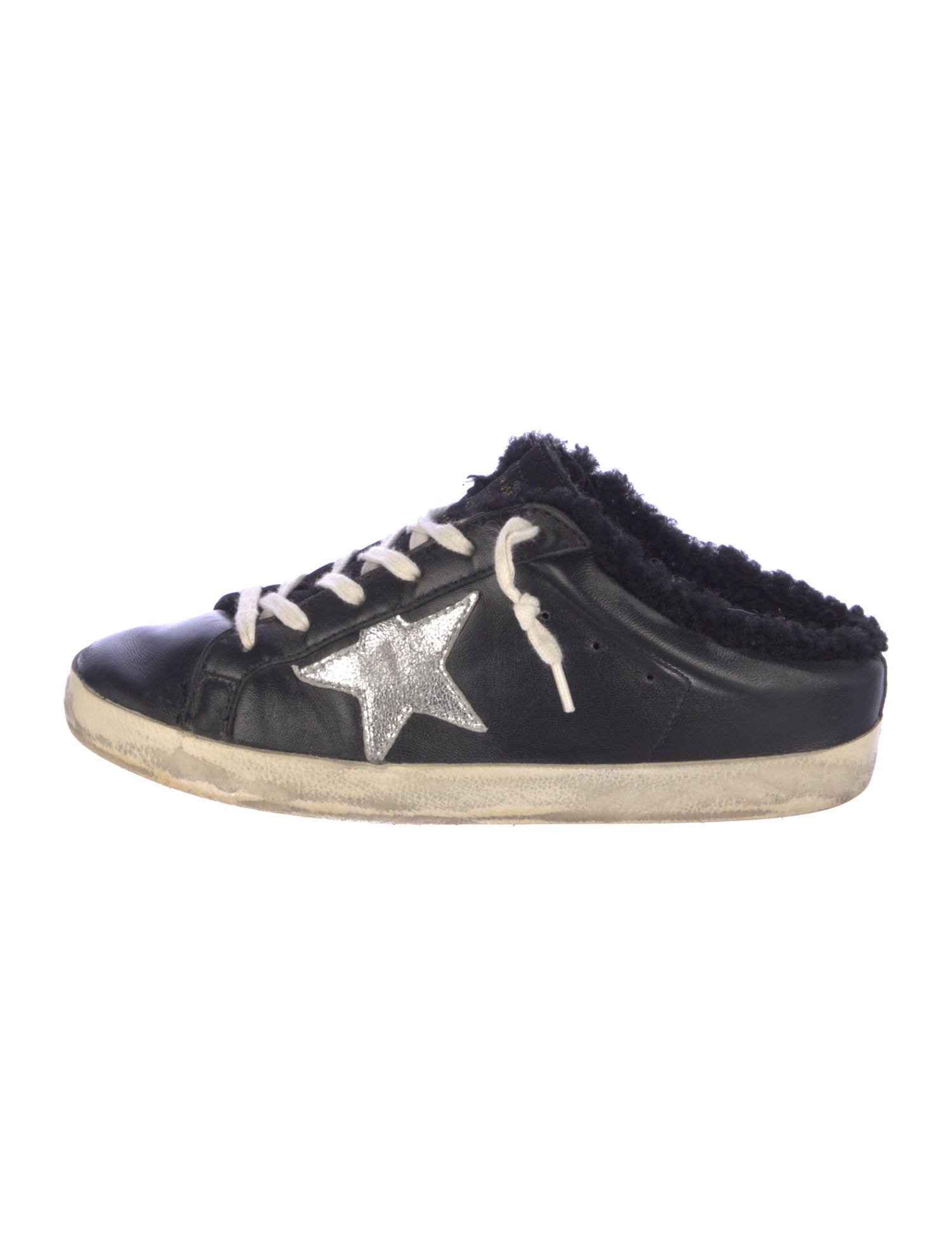 Golden Goose Leather Distressed Accents Sneakers