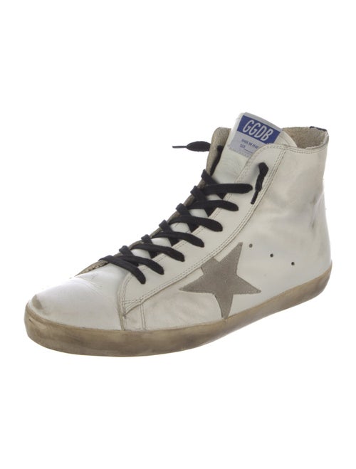 Golden Goose Leather Graphic Print Sneakers