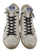 Golden Goose Leather Graphic Print Sneakers