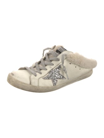 Golden Goose Leather Printed Sneakers