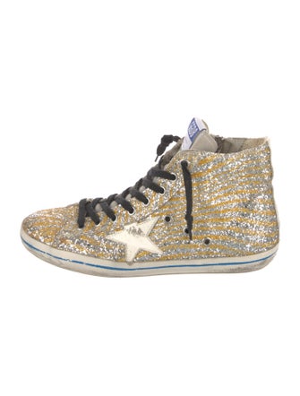 Golden Goose Glitter Printed Sneakers