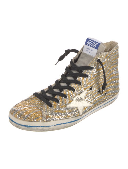 Golden Goose Glitter Printed Sneakers