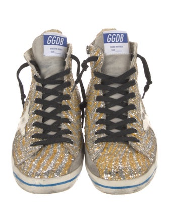 Golden Goose Glitter Printed Sneakers