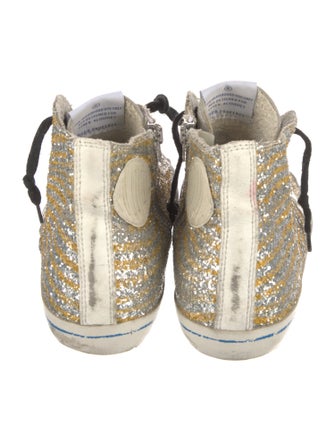 Golden Goose Glitter Printed Sneakers